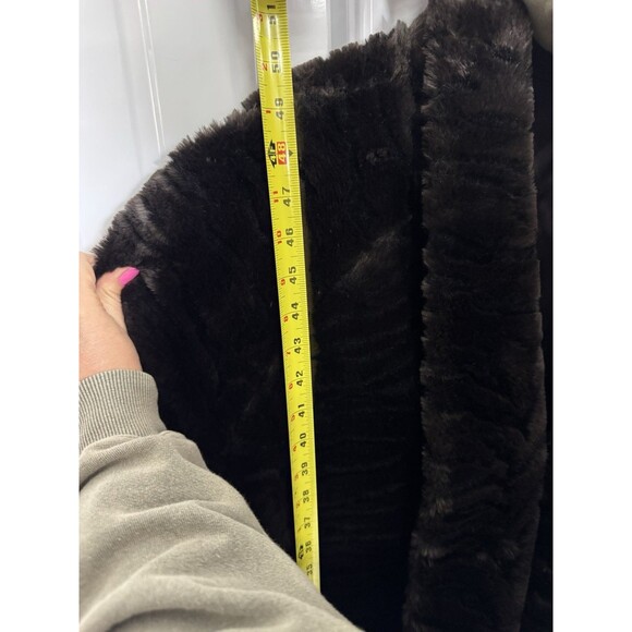 Vintage Monterey Fashions Full Length Chocolate Faux Fur Coat 3 XL  Made In USA - Picture 7 of 11